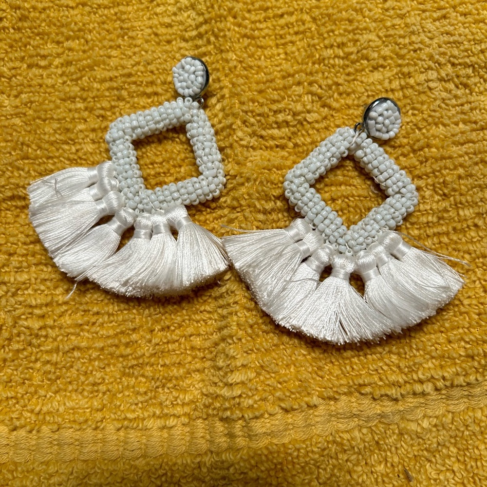 White earrings